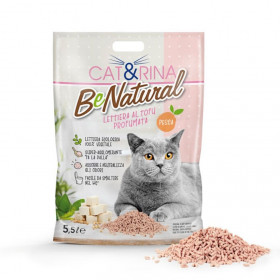 Соева котешка тоалетна Cat&Rina BeNatural ПРАСКОВА - Висока абсорбация и стягащ ефект, с аромат на праскова 